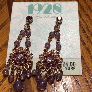 1928 Lilac Colored Earrings